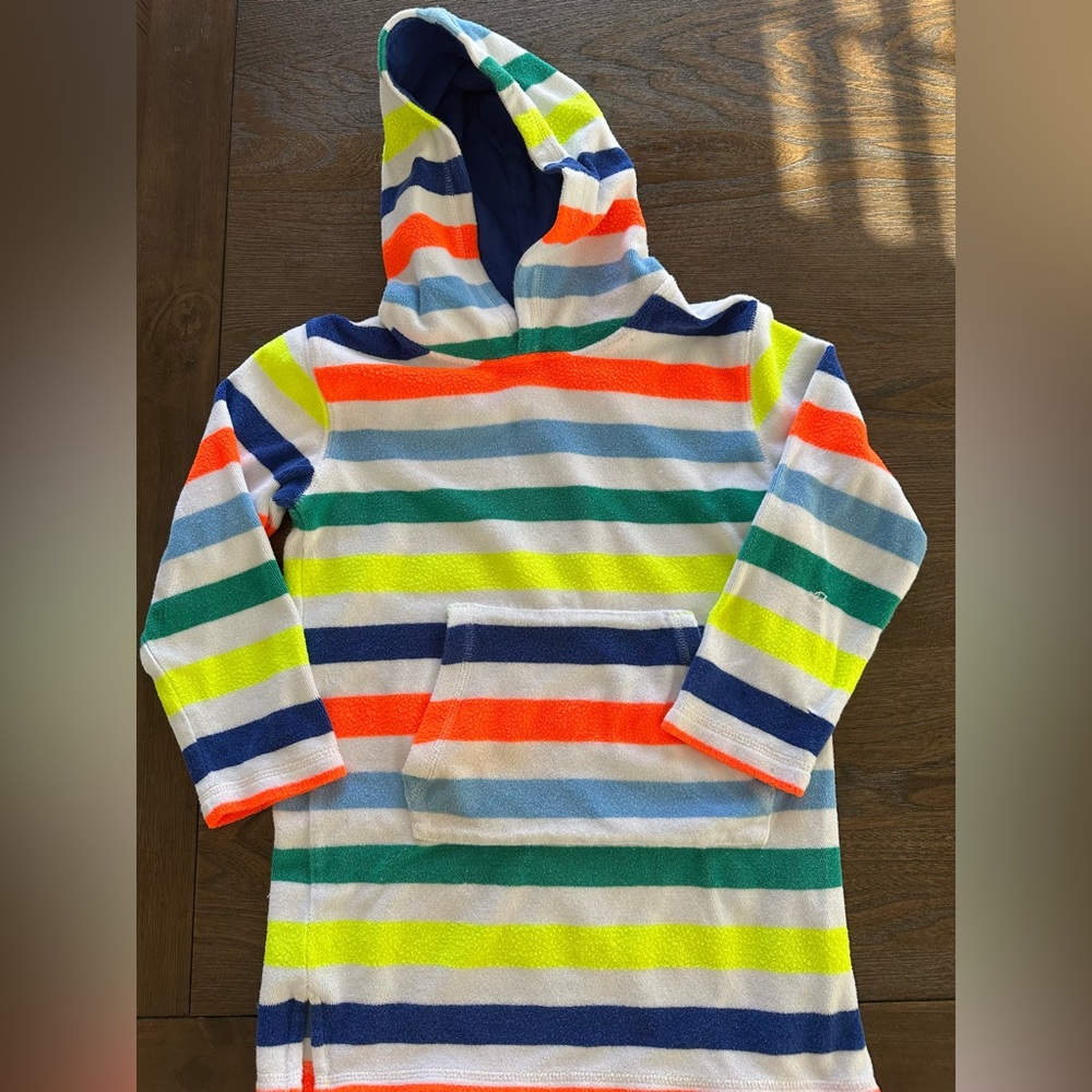 Mini Boden Towelling Hoodie 8-9